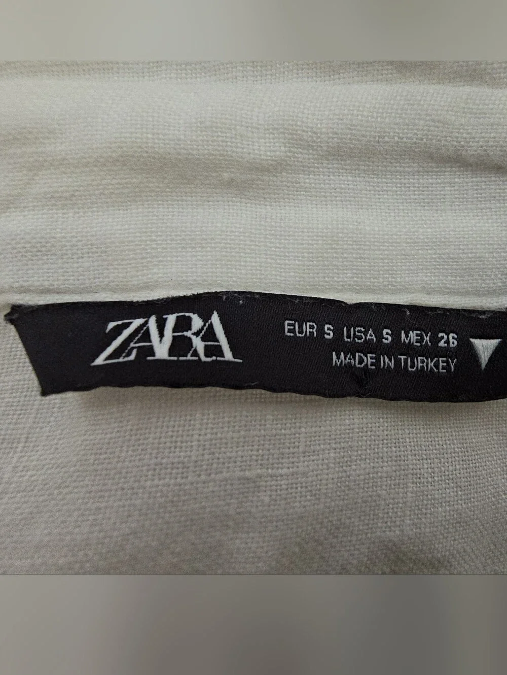 ZARA White Cropped Wrap Top with Back Bow Tie – Size S